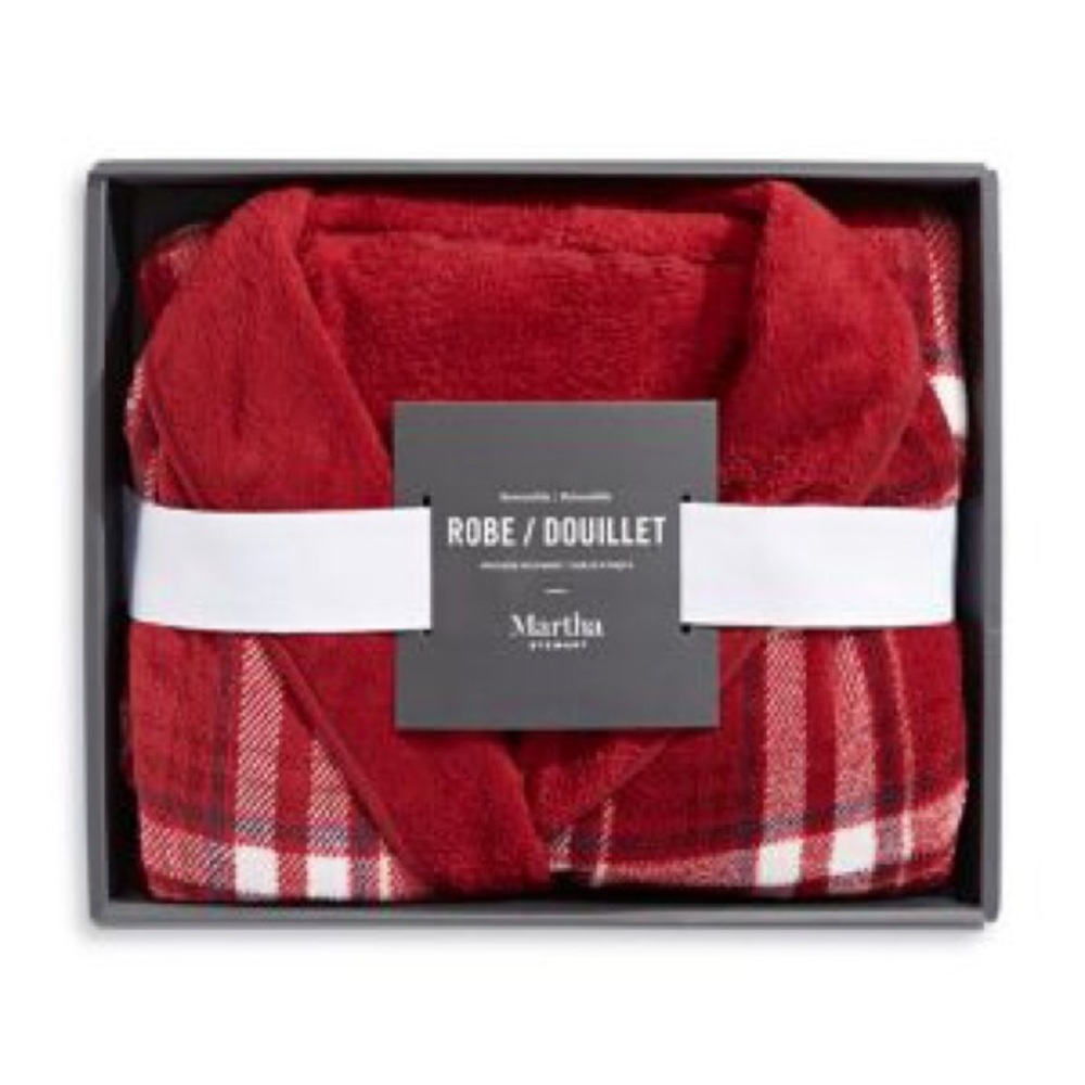 NWOT Reversible plush robe